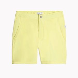 Onia Elastic Calder 6" Swim Trunks Shorts Yellow